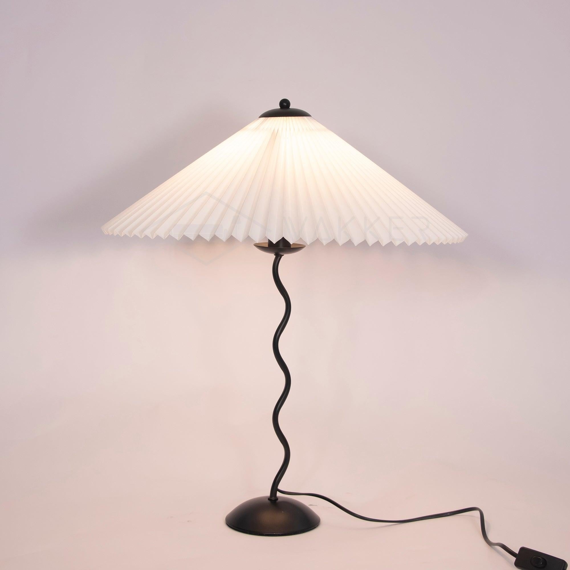 Squiggle Pleated Table Light, Bedside Table Lamp, detail 34