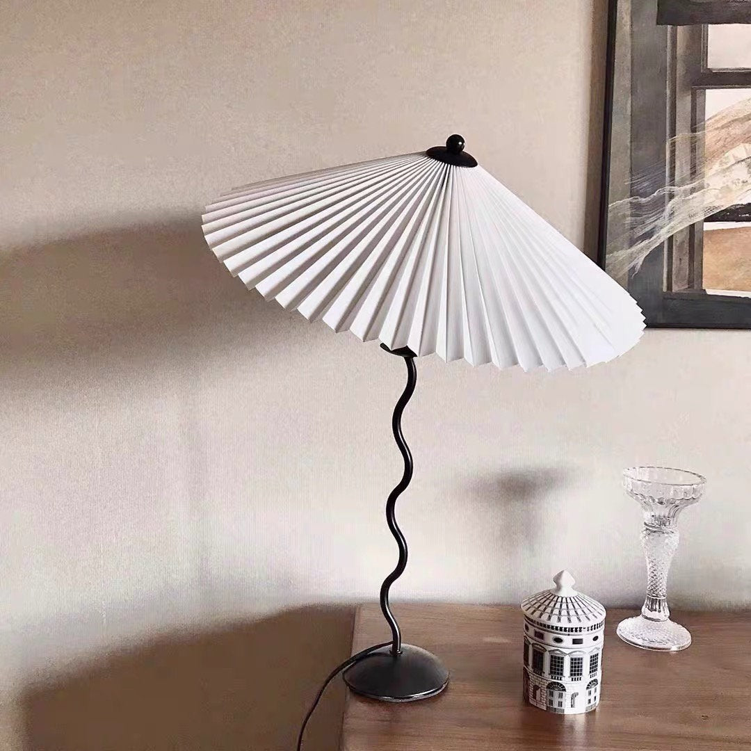 Squiggle Pleated Table Light, Bedside Table Lamp, detail 36