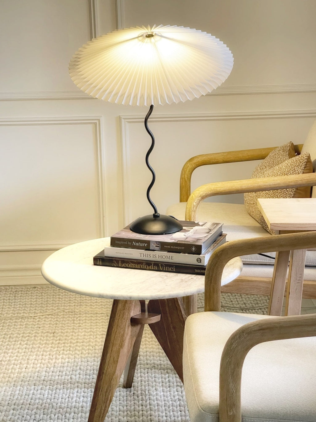 Squiggle Pleated Table Light, Bedside Table Lamp, detail 73