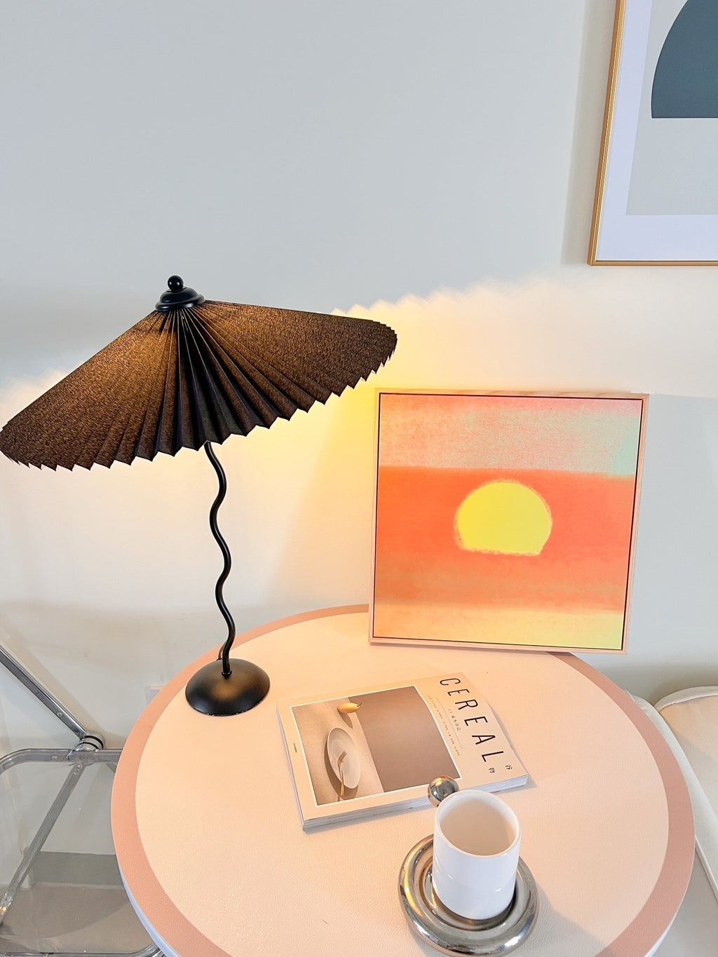 Squiggle Pleated Table Light, Bedside Table Lamp, detail 84