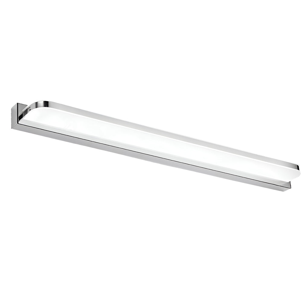 LED Bathroom Vanity Fixture with Wall-Mounted Panel and Polished Iron Trim, Bathroom Vanity Light, detail 9