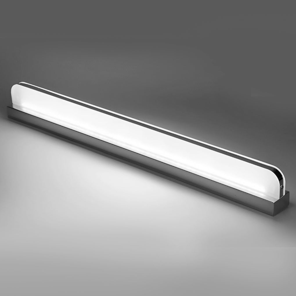 LED Bathroom Vanity Fixture with Wall-Mounted Panel and Polished Iron Trim, Bathroom Vanity Light, detail 5