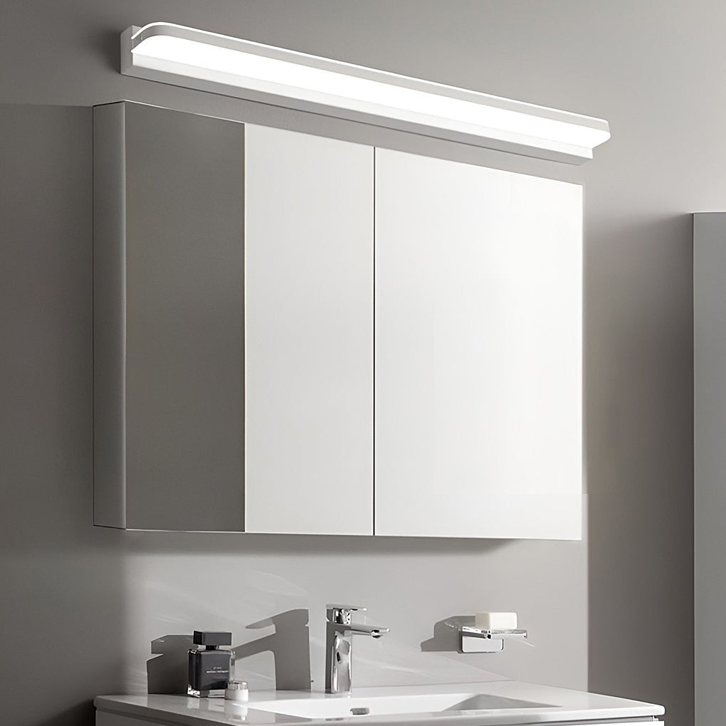 LED Bathroom Vanity Fixture with Wall-Mounted Panel and Polished Iron Trim, Bathroom Vanity Light, detail 11
