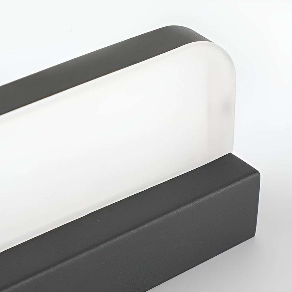 LED Bathroom Vanity Fixture with Wall-Mounted Panel and Polished Iron Trim, Bathroom Vanity Light, detail 7