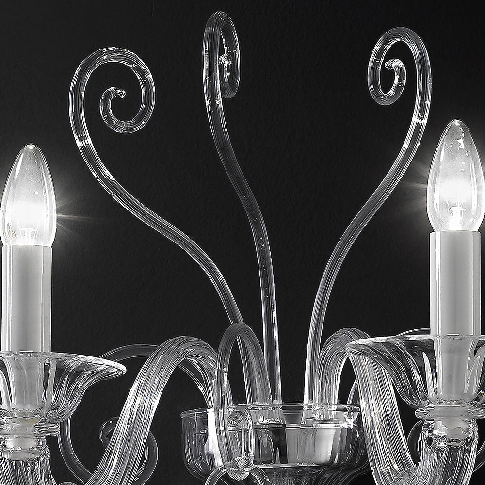 Traditional Clear Glass Wall Light, Wall Sconce, detail 3