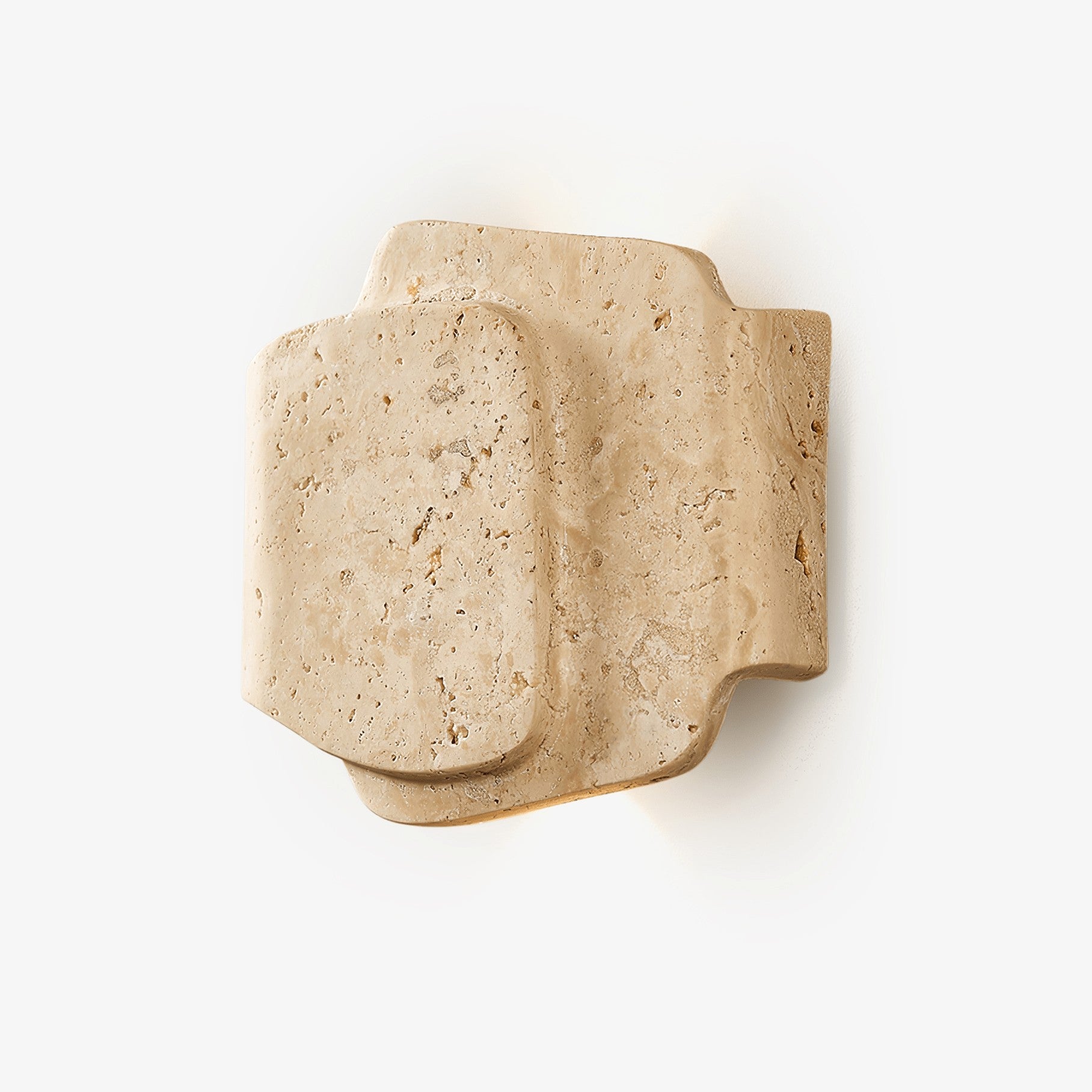 Travara Layered Travertine Wall Light, Bedroom Wall Sconce, detail 10