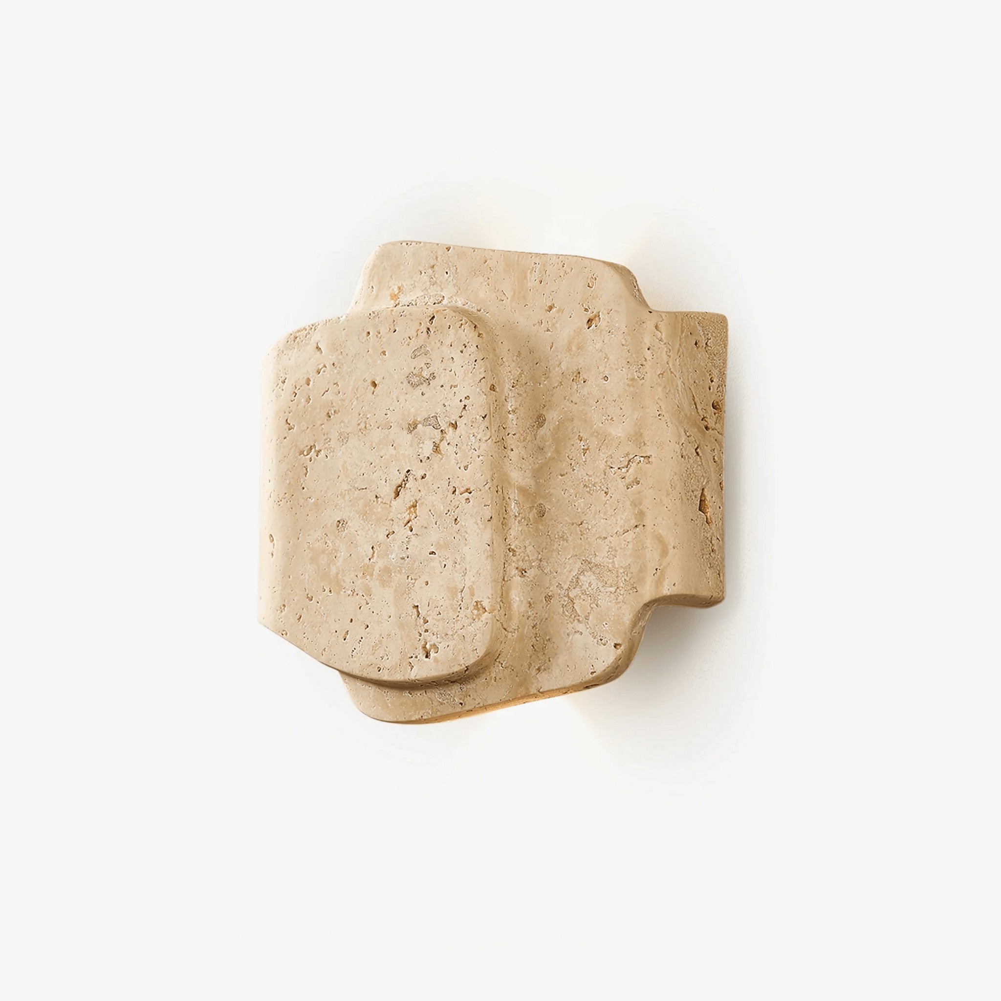 Travara Layered Travertine Wall Light, Bedroom Wall Sconce, detail 2