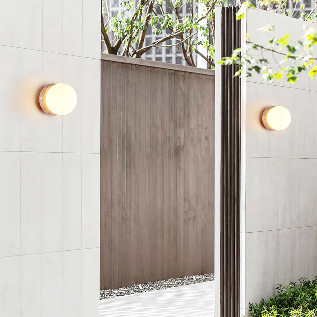 Travara Stone Wall Light, Bedroom Wall Sconce, detail 10