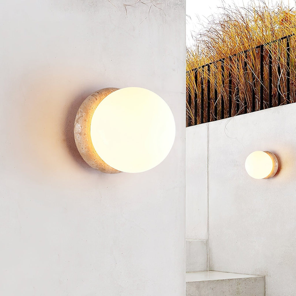 Travara Stone Wall Light, Bedroom Wall Sconce, detail 3