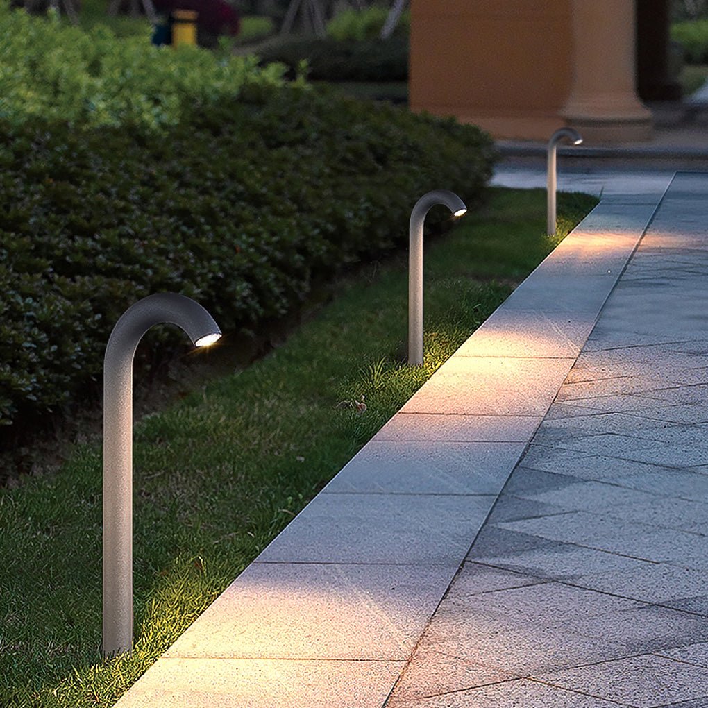 Iron Unique Curved Design Waterproof Landscape Decorative Lighting for Villa Garden Park, Bedside Table Lamp, detail 2