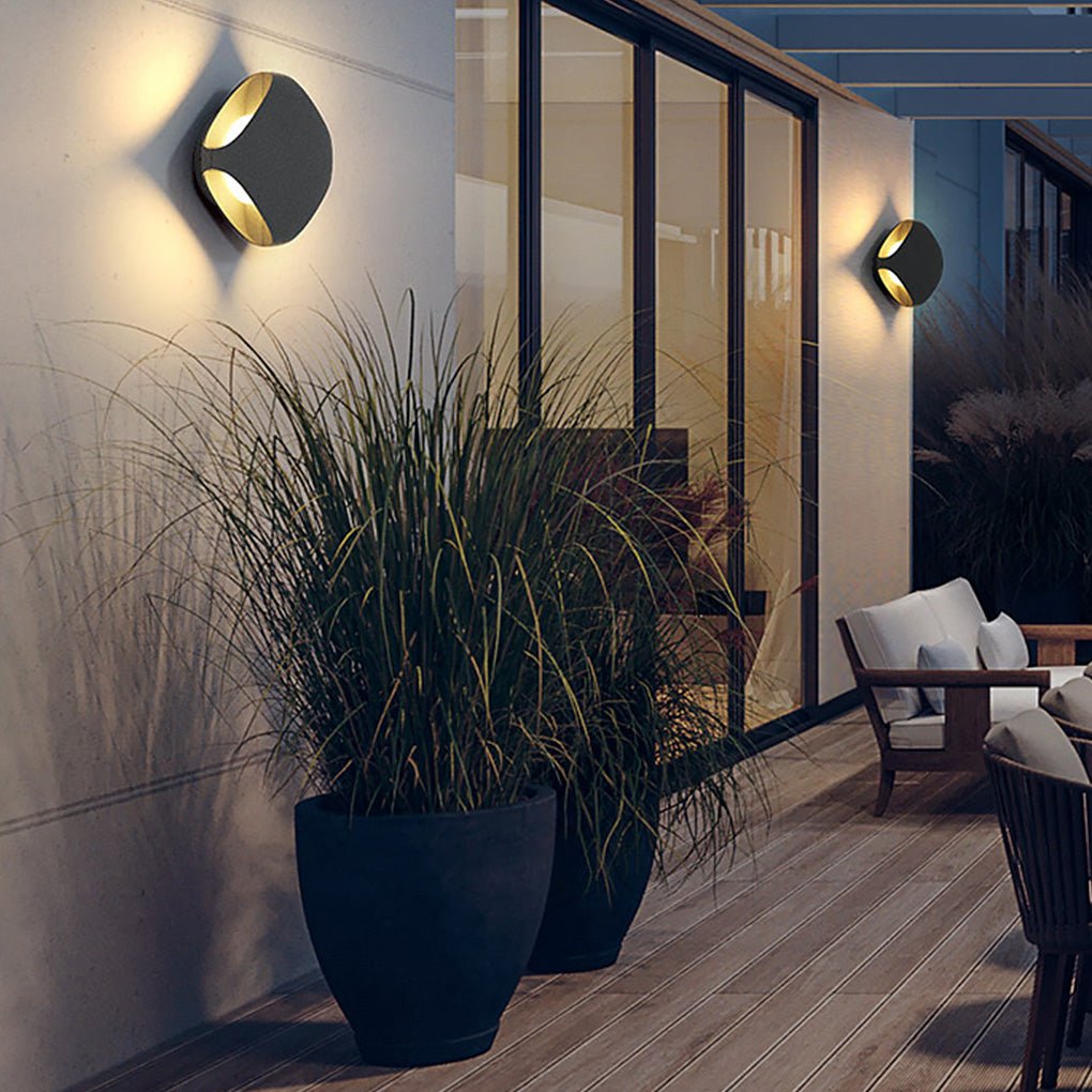 Square LED Waterproof Black Contemporary Exterior Wall Fixtures Fence Post Lights, Outdoor Wall Light, detail 3