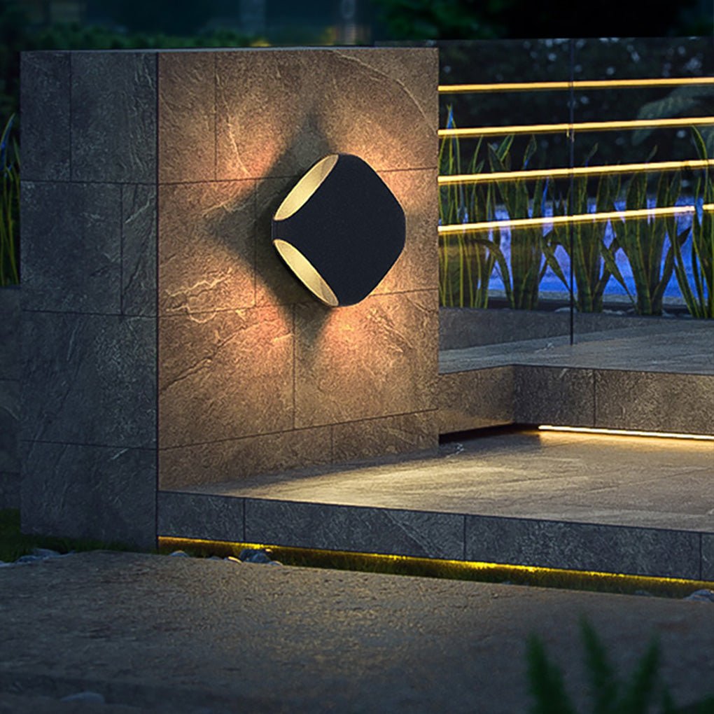Square LED Waterproof Black Contemporary Exterior Wall Fixtures Fence Post Lights, Outdoor Wall Light, detail 5