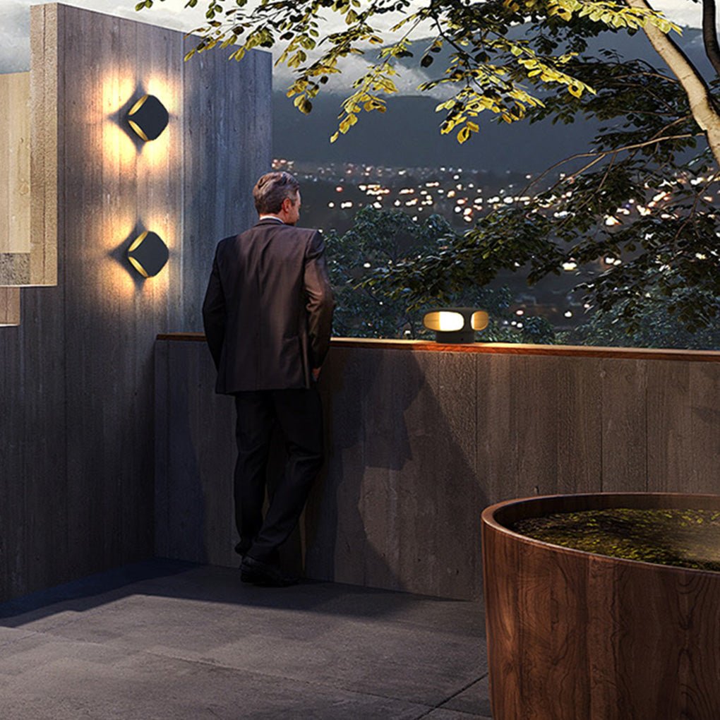 Square LED Waterproof Black Contemporary Exterior Wall Fixtures Fence Post Lights, Outdoor Wall Light, detail 4