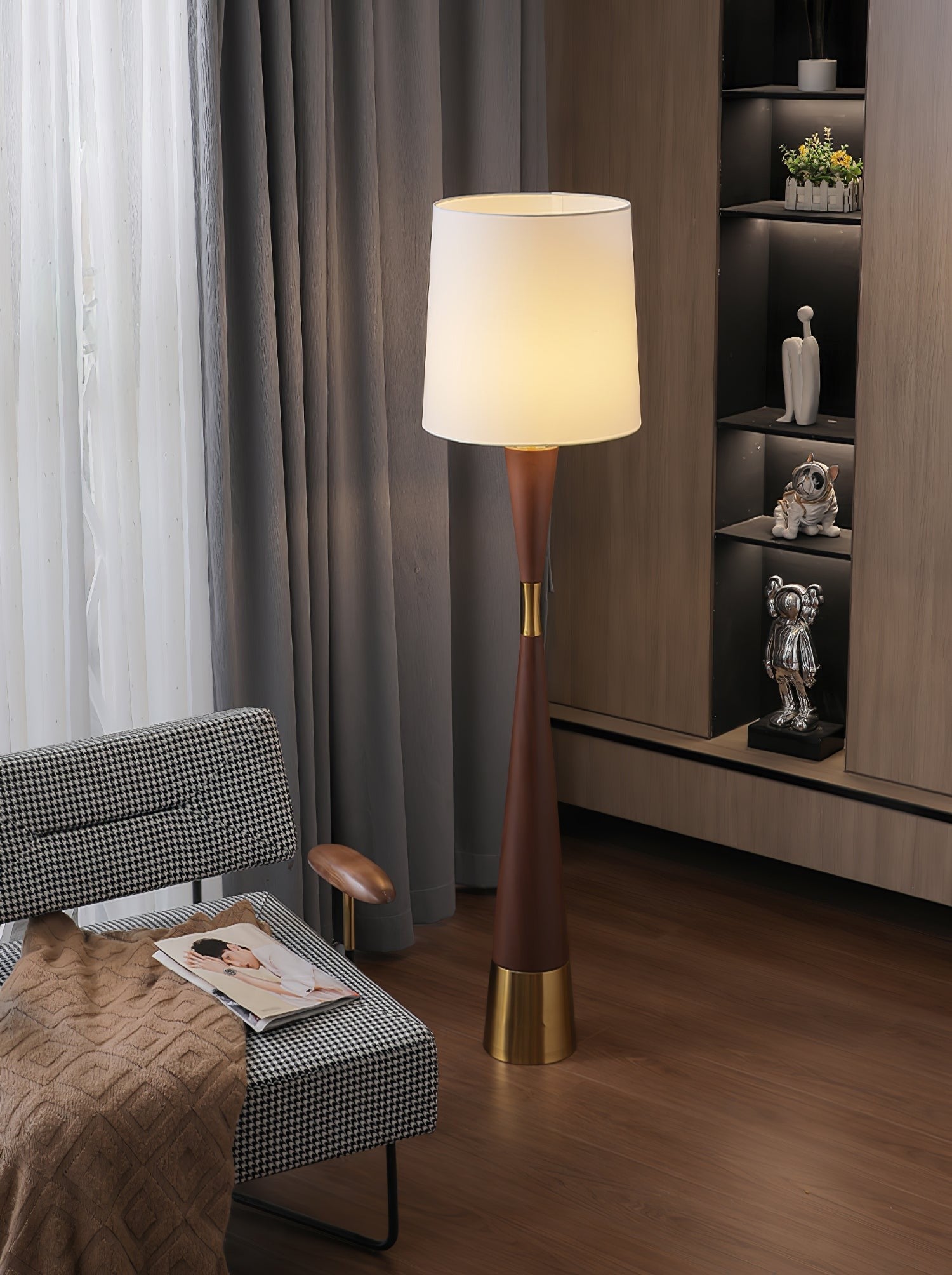 Valcero Wood Grain Floor Light, Floor Lamp, detail 6