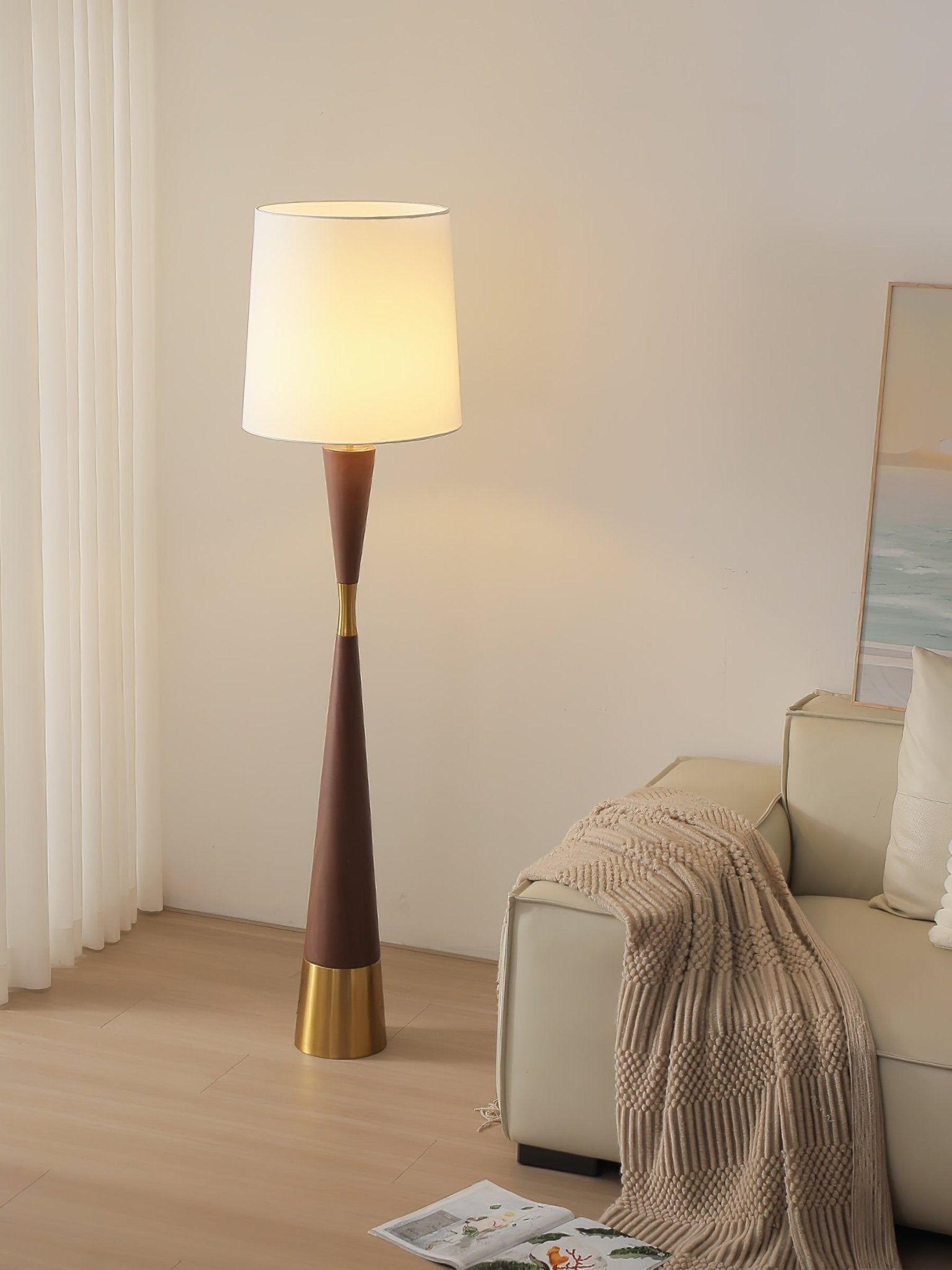 Valcero Wood Grain Floor Light, Floor Lamp, detail 9