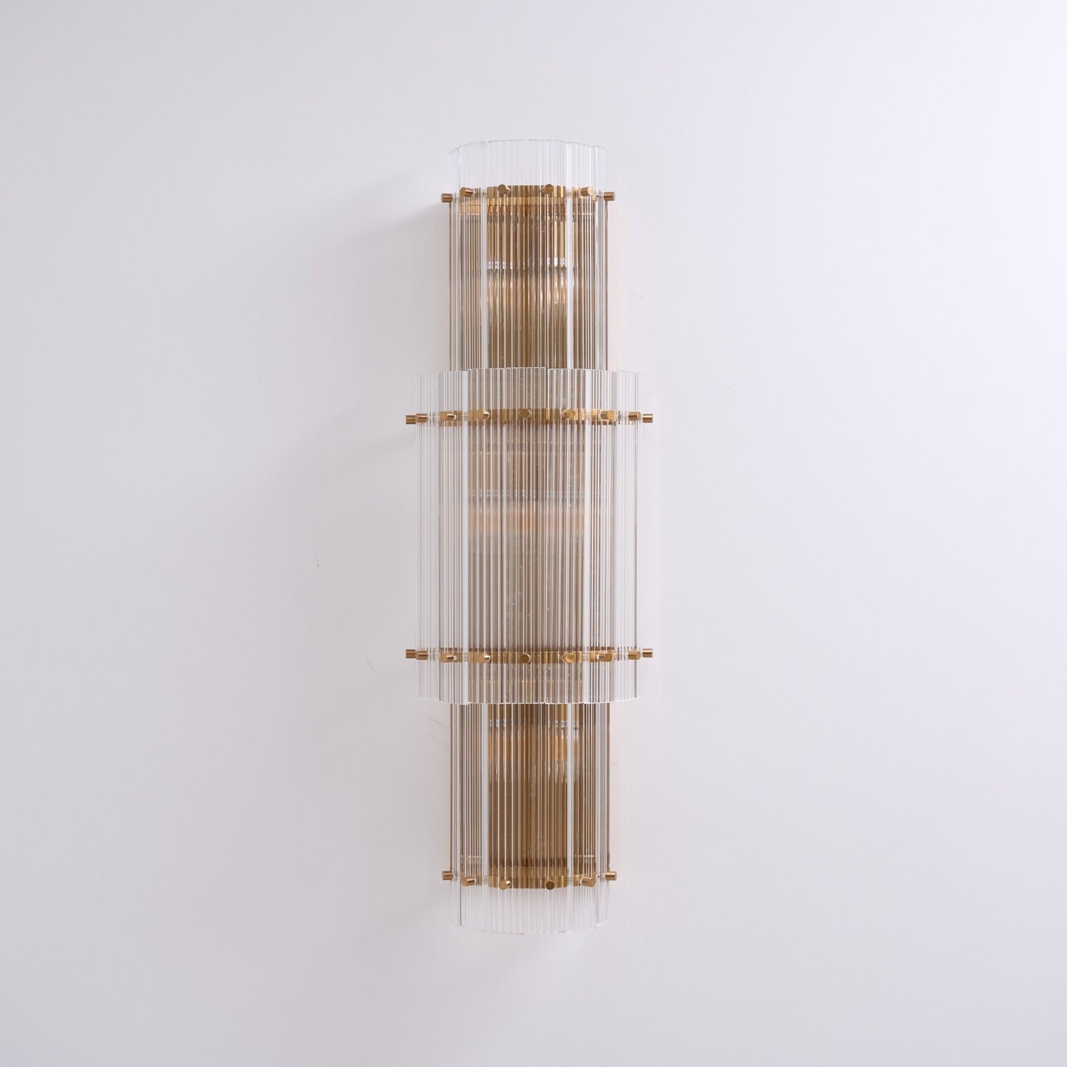 Velmora Glass Column Wall Light, Hardwired Wall Sconce, detail 7