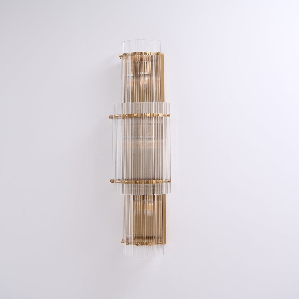Velmora Glass Column Wall Light, Hardwired Wall Sconce, detail 8