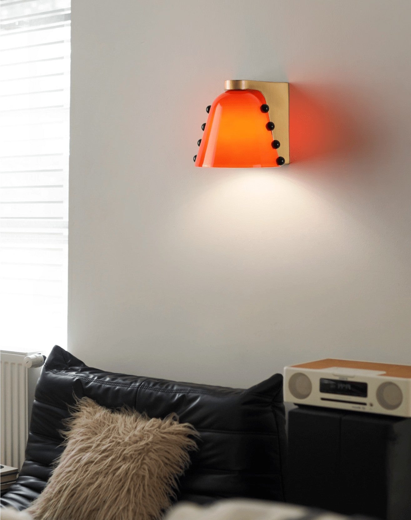 Velora Artisan Glass Wall Light, Hardwired Wall Sconce, detail 10