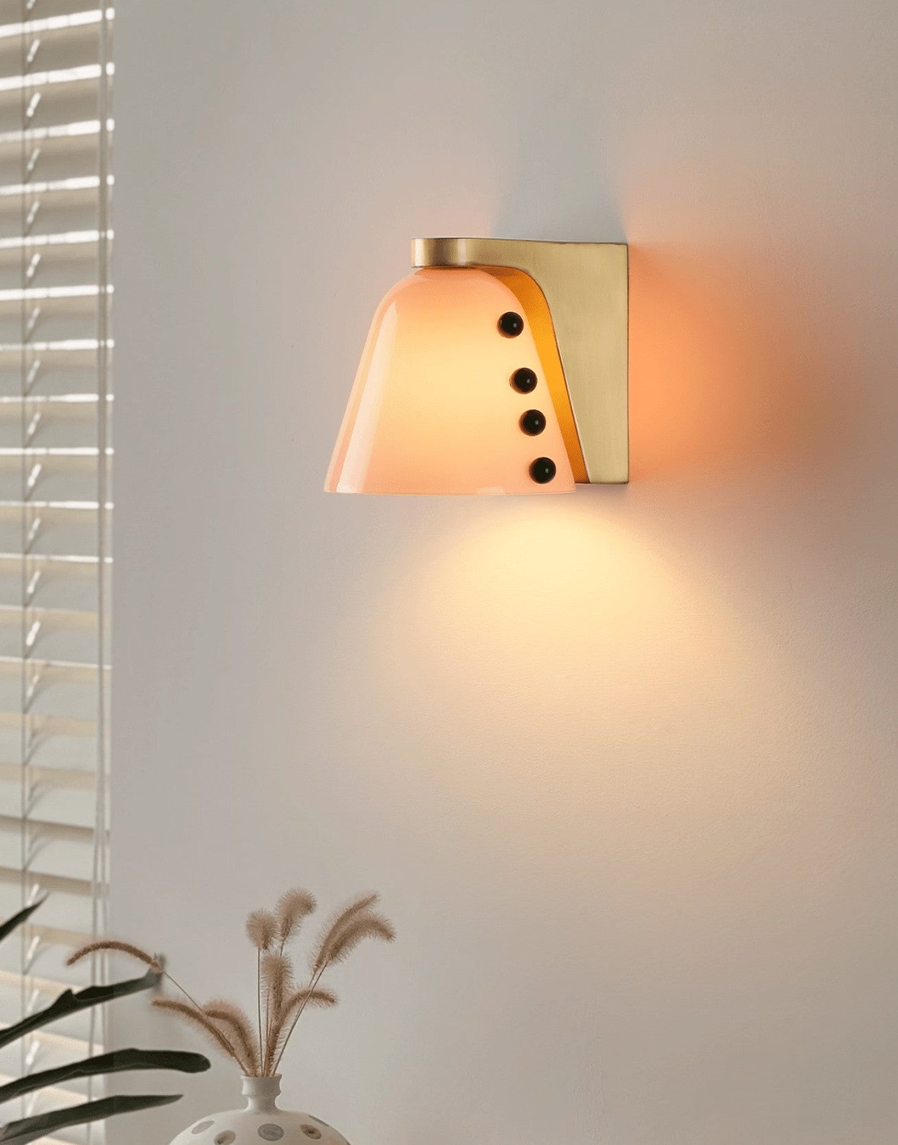 Velora Artisan Glass Wall Light, Hardwired Wall Sconce, detail 9