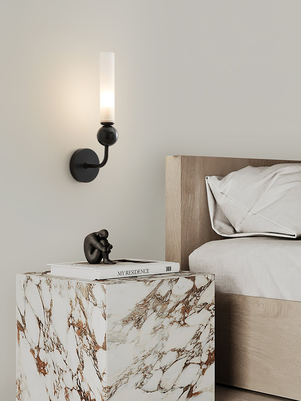 Vertessa Marble Accent Wall Light, Wall Sconce, detail 36
