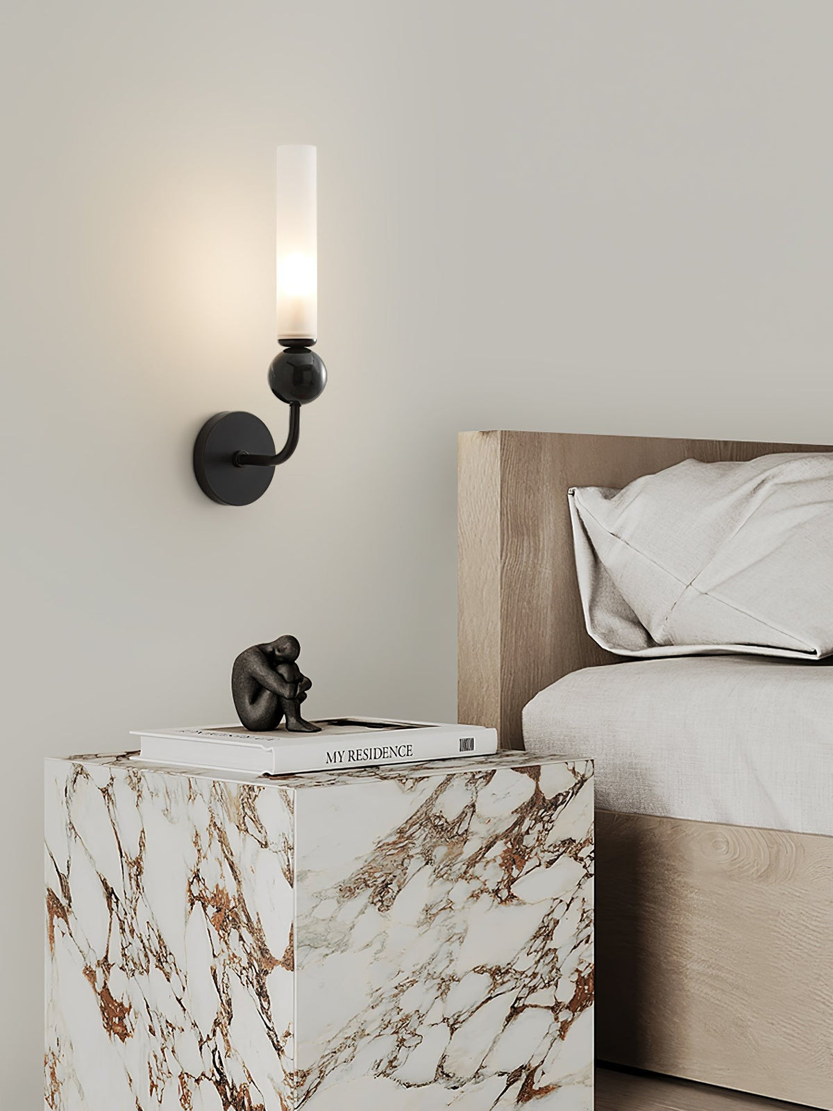 Vertessa Marble Accent Wall Light, Wall Sconce, detail 36