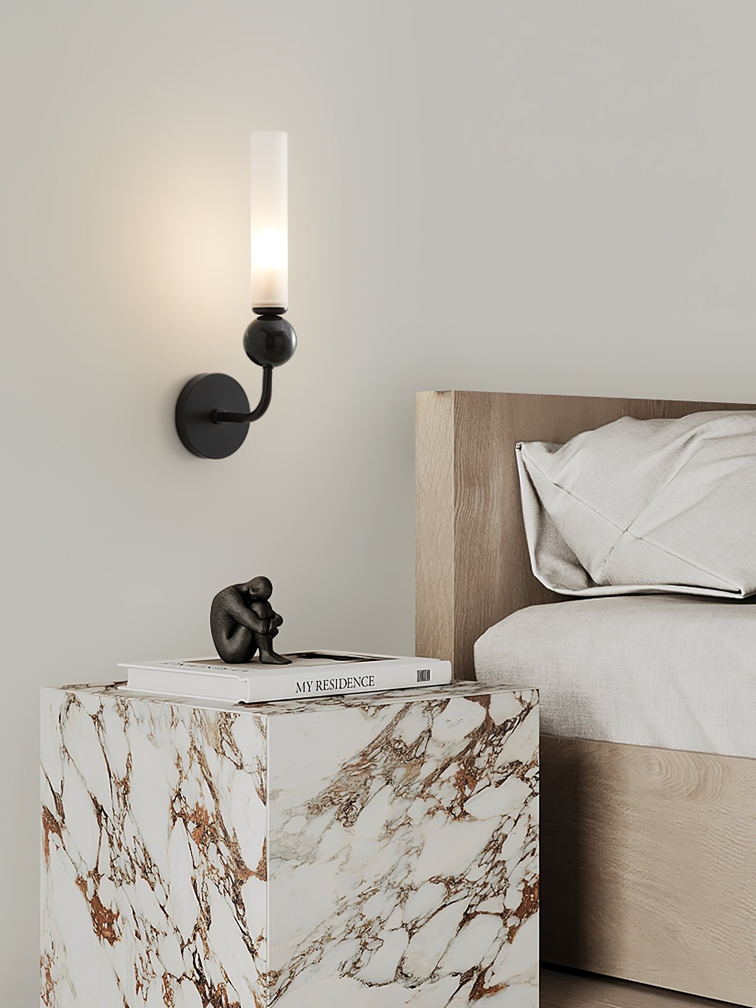 Vertessa Marble Accent Wall Light, Wall Sconce, detail 36