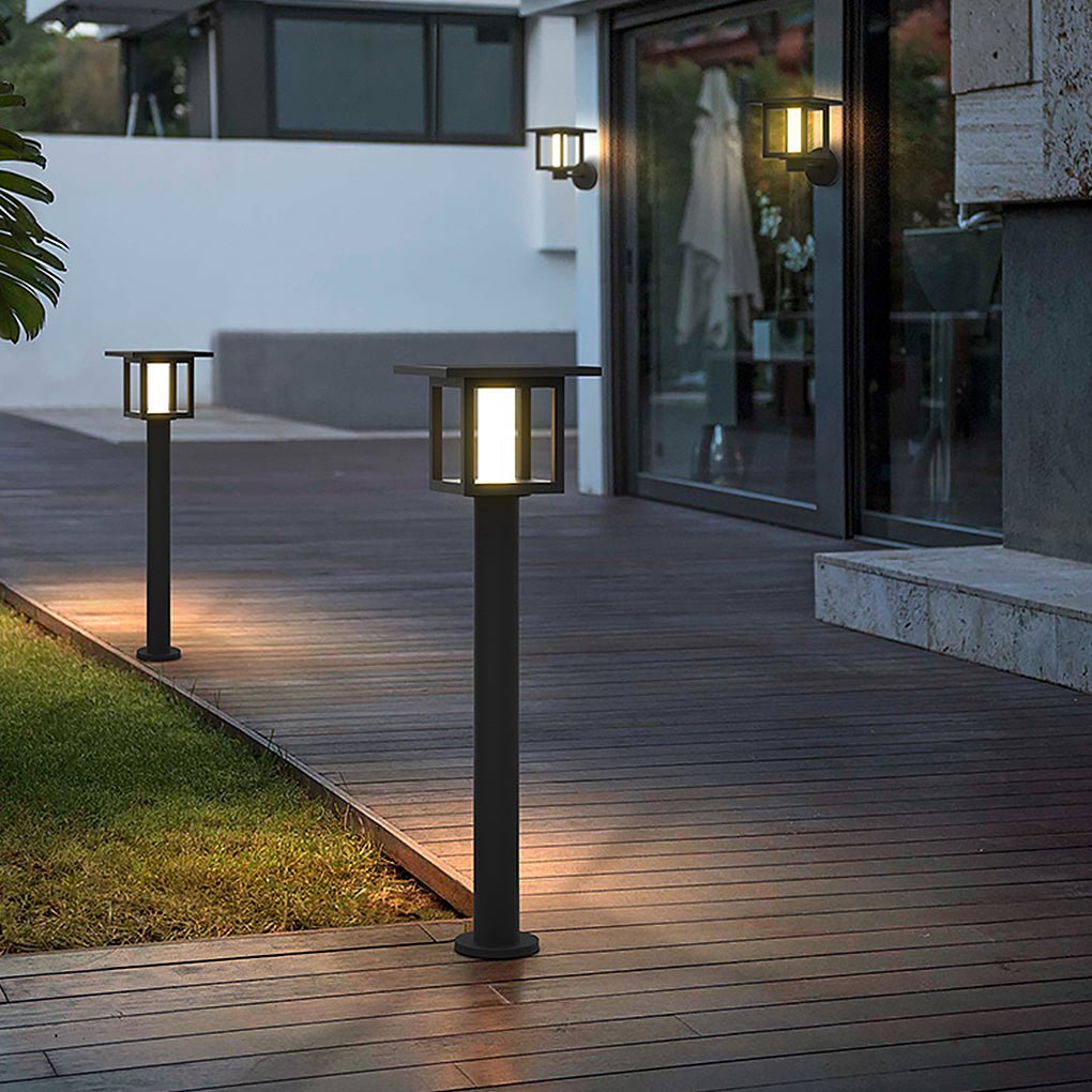 Villa Fence Post Lights Solar Exterior LED Landscape Lighting Wall Light, Outdoor Wall Light, detail 5