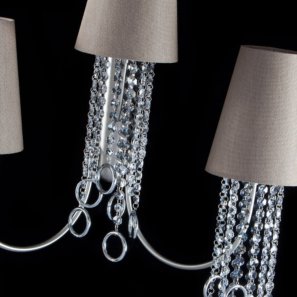 Crystal Hand Blown Glass Wall Light, Bedroom Wall Sconce, detail 2