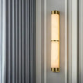 23" Natural Marble & Brass Wall Light, Bedroom Wall Sconce, Premium natural marble, Dimensions: Height 60cm