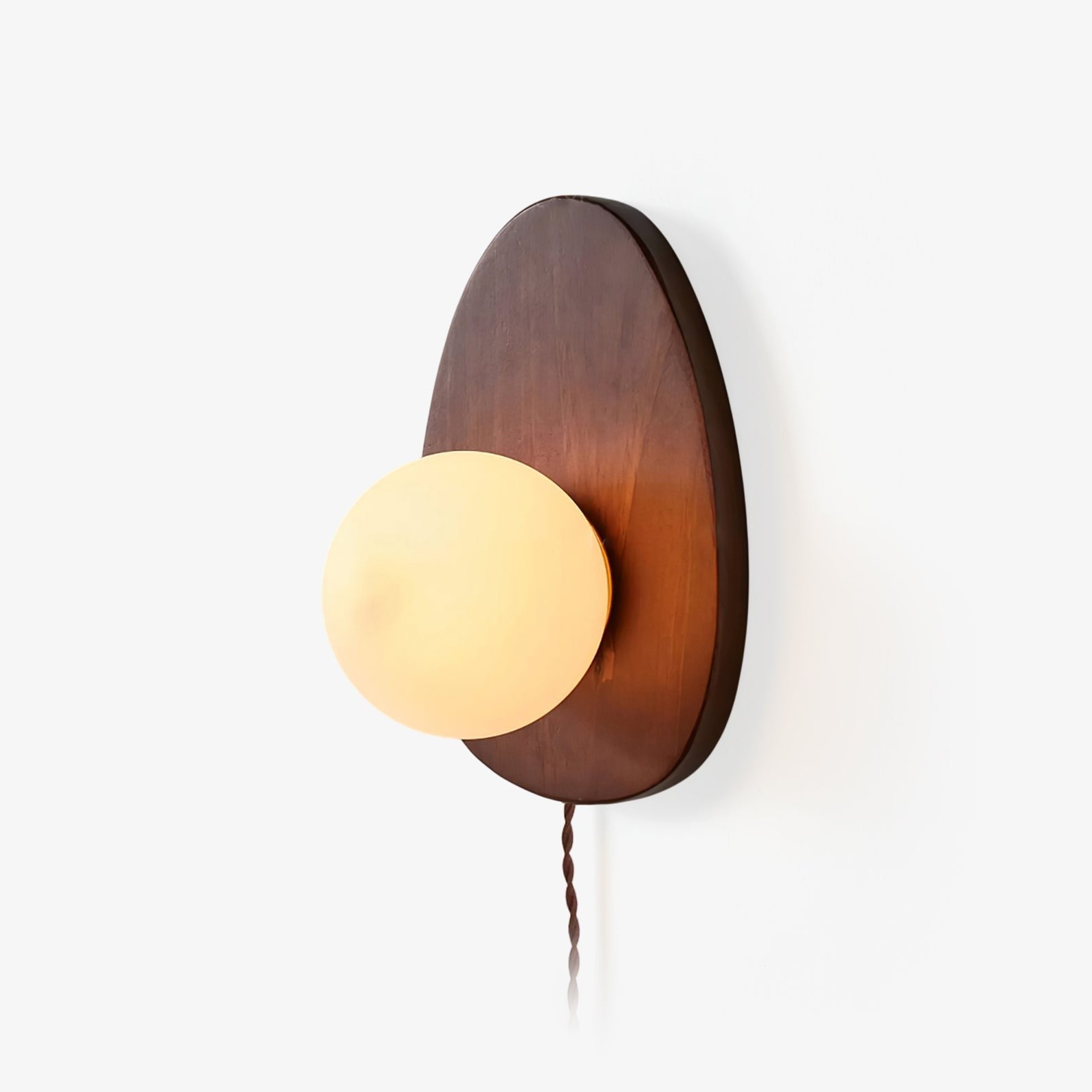 Walnora Globe Wall Light, Plug-In Wall Sconce, detail 2