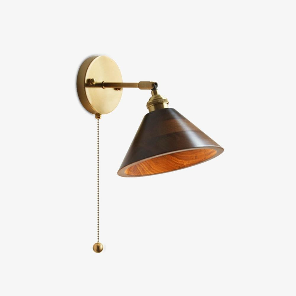 Walnut Glow Wall Light, Bedroom Wall Sconce, detail 18
