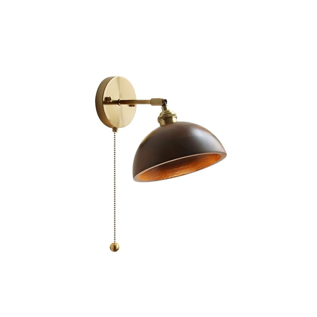 Walnut Glow Wall Light, Bedroom Wall Sconce, detail 24
