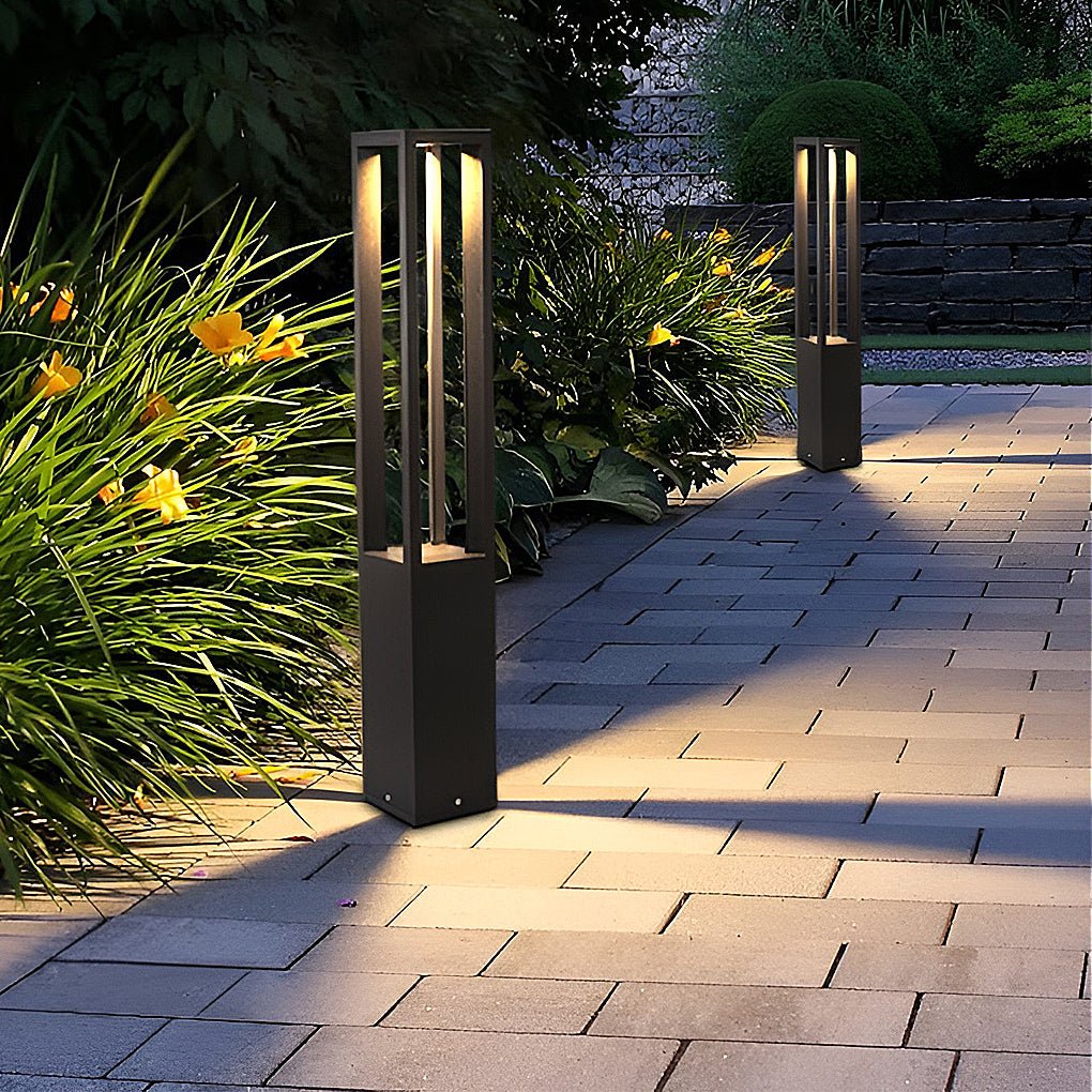 Waterproof Exterior Post Lights Pole Lamp Garden Lights Patio Lights Landscape Lighting, Outdoor Wall Light, Die-cast Aluminum, 11.8"
